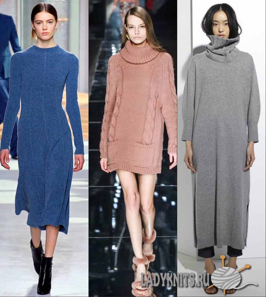 Вязаные платья - модные тенденции сезона осень-зима 2015-2016