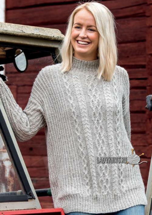 Вяжем женский свитер спицами